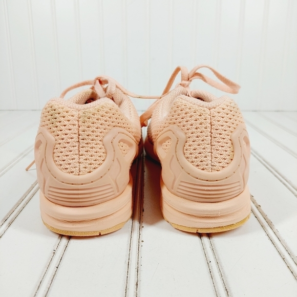 adidas Originals Zx Flux Peach Pink Lace Up Mesh Athleisure Running Sneaker A110 - Picture 6 of 11